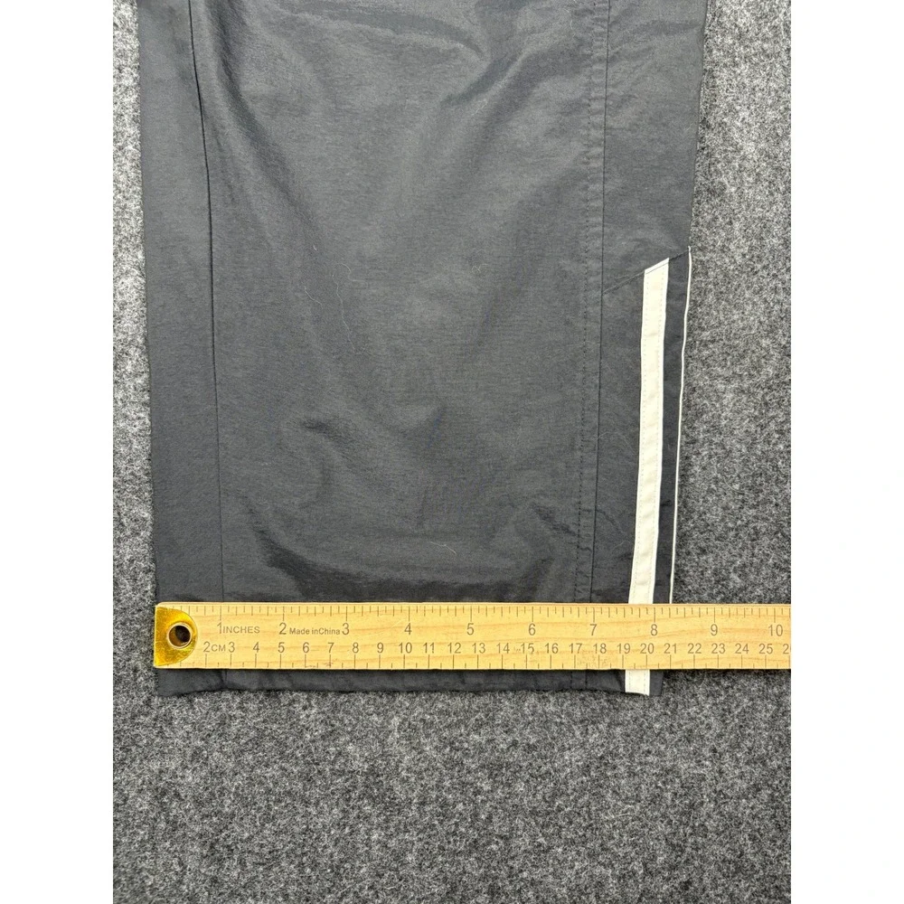 Adidas Mens Large Gray Windbreaker Track Pants Mesh Lined 3 Stripe Zip Ankle